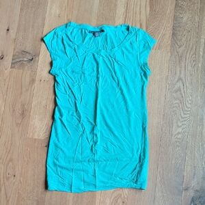 A Pea in the Pod Teal Scoop Neck Cap Sleeve Tank
